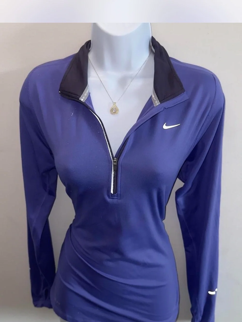 Nike Dri-FIT Quarter Zip Pullover‎ Womens Medium Purple Running Training Top M